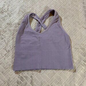 Dazy Womens XS Sports Bra Light Purple Racer Back Compression Athletic Running